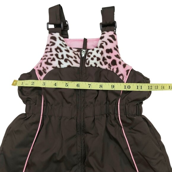 ZeroXposur Snow Bibs Girls 4T Brown Front Zip Insulated Warm Winter Outdoor - Picture 9 of 10